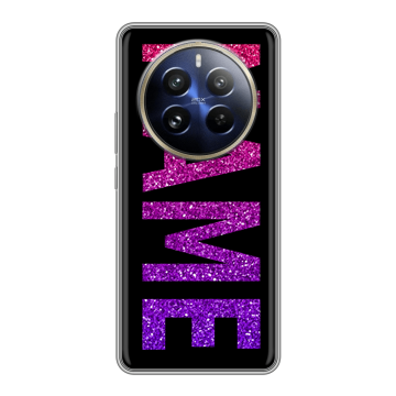Силиконовый чехол на Realme 12 Pro с принтом NAME