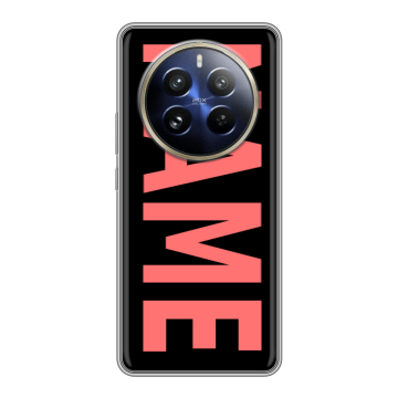 Силиконовый чехол на Realme 12 Pro с принтом NAME