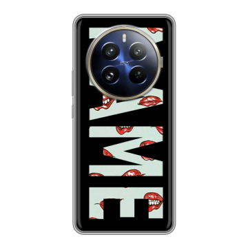 Силиконовый чехол на Realme 12 Pro с принтом NAME
