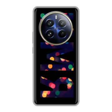 Силиконовый чехол на Realme 12 Pro с принтом ИМЯ
