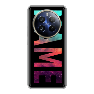 Силиконовый чехол на Realme 12 Pro с принтом NAME