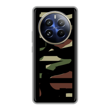 Силиконовый чехол на Realme 12 Pro с принтом NAME