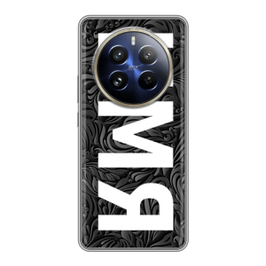 Силиконовый чехол на Realme 12 Pro Plus с принтом ИМЯ