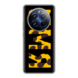 Силиконовый чехол на Realme 12 Pro Plus с принтом ИМЯ