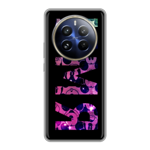 Силиконовый чехол на Realme 12 Pro Plus с принтом ИМЯ