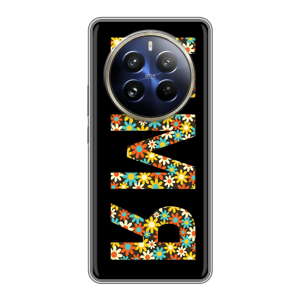 Силиконовый чехол на Realme 12 Pro Plus с принтом ИМЯ
