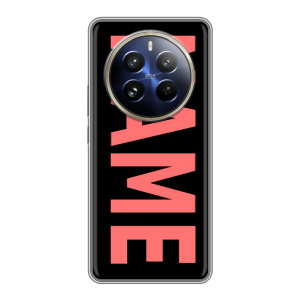 Силиконовый чехол на Realme 12 Pro Plus с принтом NAME