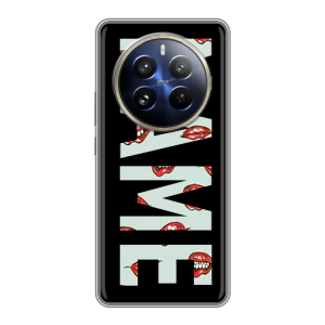 Силиконовый чехол на Realme 12 Pro Plus с принтом NAME