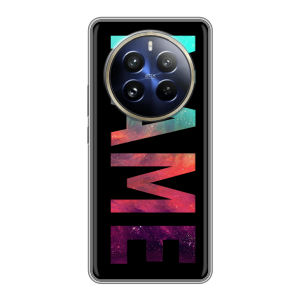 Силиконовый чехол на Realme 12 Pro Plus с принтом NAME