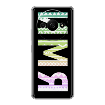 Силиконовый чехол на Xiaomi RedMi A3 с принтом ИМЯ