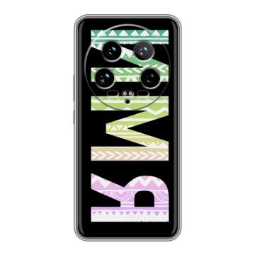 Силиконовый чехол на Xiaomi 14 Ultra с принтом ИМЯ