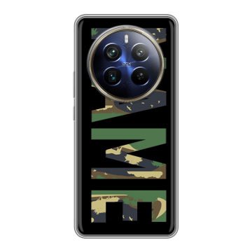 Силиконовый чехол на Realme 12 Plus 5G с принтом NAME