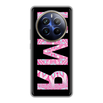 Силиконовый чехол на Realme 12 Plus 5G с принтом ИМЯ