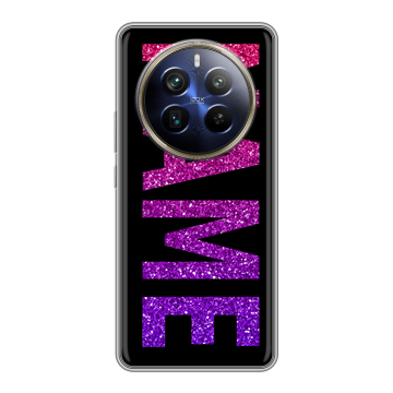 Силиконовый чехол на Realme 12 Plus 5G с принтом NAME