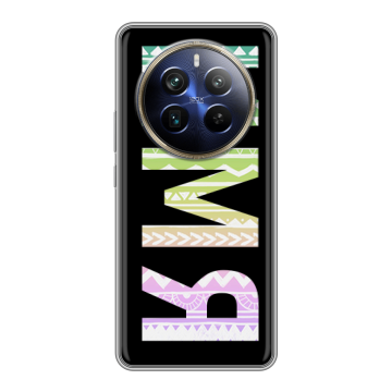 Силиконовый чехол на Realme 12 Plus 5G с принтом ИМЯ
