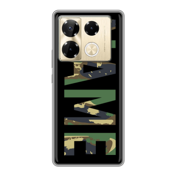 Силиконовый чехол на Infinix Note 40 Pro 5G с принтом NAME