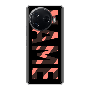 Силиконовый чехол на Tecno Camon 30 Pro 5G с принтом NAME