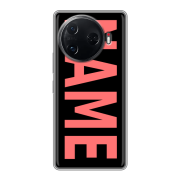 Силиконовый чехол на Tecno Camon 30 Pro 5G с принтом NAME