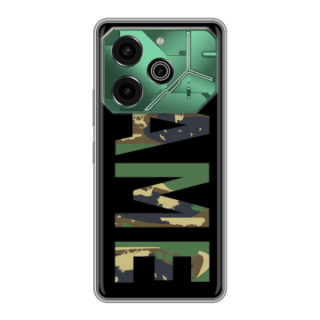 Силиконовый чехол на Tecno Pova 6 Pro 5G с принтом NAME