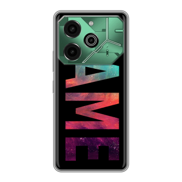 Силиконовый чехол на Tecno Pova 6 Pro 5G с принтом NAME