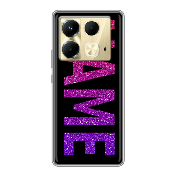 Силиконовый чехол на Infinix Note 40 4G с принтом NAME