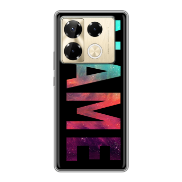 Силиконовый чехол на Infinix Note 40 Pro 4G с принтом NAME