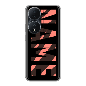 Силиконовый чехол на Honor 90 Smart с принтом NAME