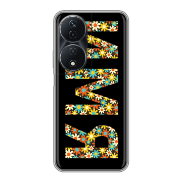 Силиконовый чехол на Honor 90 Smart с принтом ИМЯ