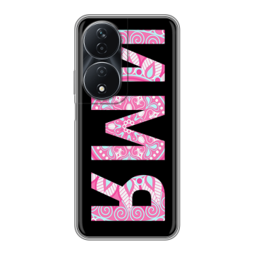 Силиконовый чехол на Honor 90 Smart с принтом ИМЯ