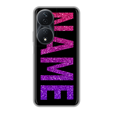 Силиконовый чехол на Honor 90 Smart с принтом NAME