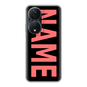 Силиконовый чехол на Honor 90 Smart с принтом NAME