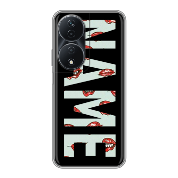 Силиконовый чехол на Honor 90 Smart с принтом NAME