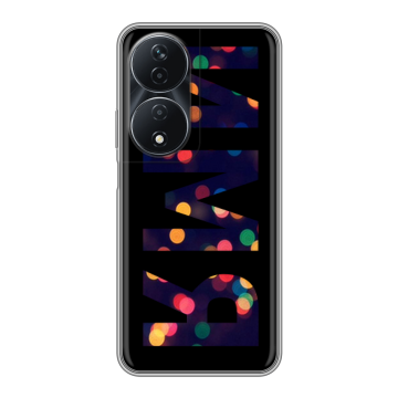 Силиконовый чехол на Honor 90 Smart с принтом ИМЯ