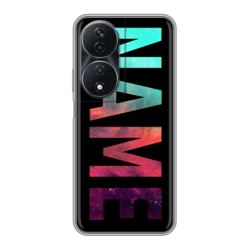 Силиконовый чехол на Honor 90 Smart с принтом NAME