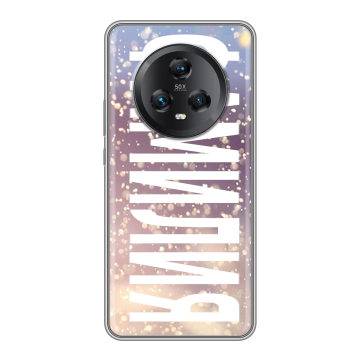 Силиконовый чехол на Honor Magic 5 с принтом ФАМИЛИЯ