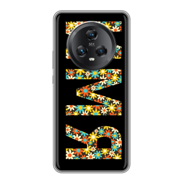 Силиконовый чехол на Honor Magic 5 с принтом ИМЯ