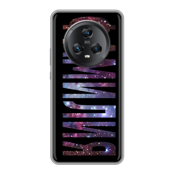 Силиконовый чехол на Honor Magic 5 с принтом ФАМИЛИЯ