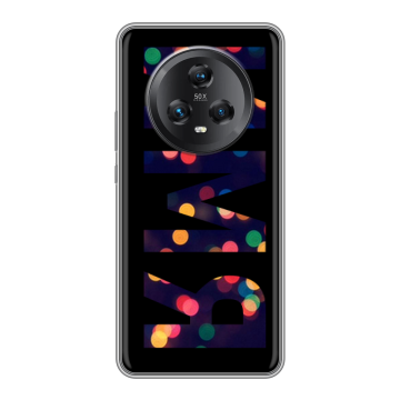 Силиконовый чехол на Honor Magic 5 с принтом ИМЯ