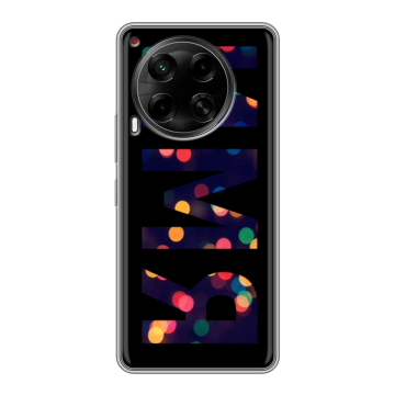 Силиконовый чехол на Tecno Camon 30 5G с принтом ИМЯ