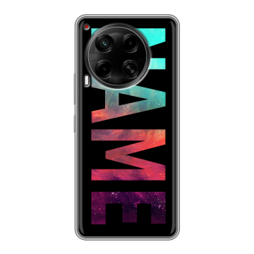 Силиконовый чехол на Tecno Camon 30 5G с принтом NAME