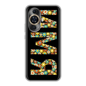 Силиконовый чехол на Huawei Nova 12S с принтом ИМЯ