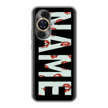 Силиконовый чехол на Huawei Nova 12S с принтом NAME