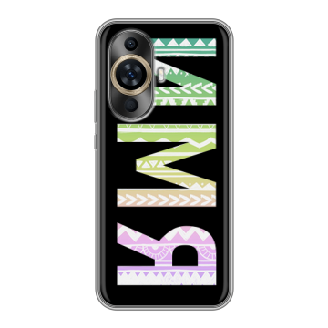 Силиконовый чехол на Huawei Nova 12S с принтом ИМЯ