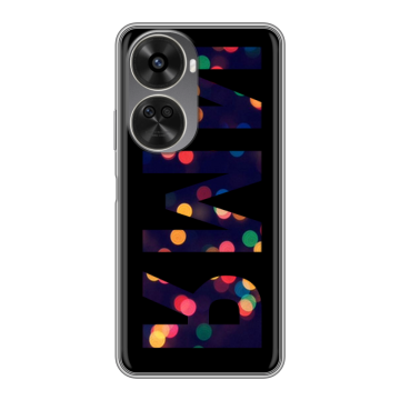 Силиконовый чехол на Huawei Nova 12SE с принтом ИМЯ