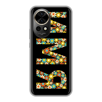 Силиконовый чехол на Huawei Nova 12 Pro с принтом ИМЯ