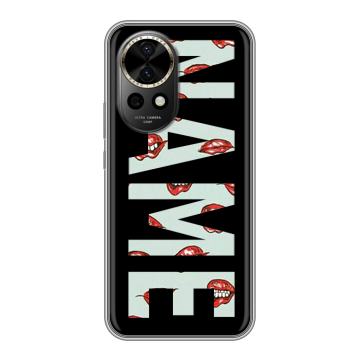 Силиконовый чехол на Huawei Nova 12 Pro с принтом NAME