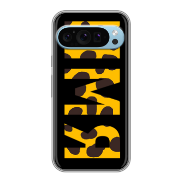 Силиконовый чехол на Google Pixel 9 с принтом ИМЯ