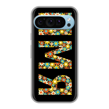 Силиконовый чехол на Google Pixel 9 с принтом ИМЯ