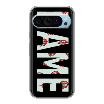 Силиконовый чехол на Google Pixel 9 с принтом NAME