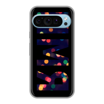 Силиконовый чехол на Google Pixel 9 с принтом ИМЯ